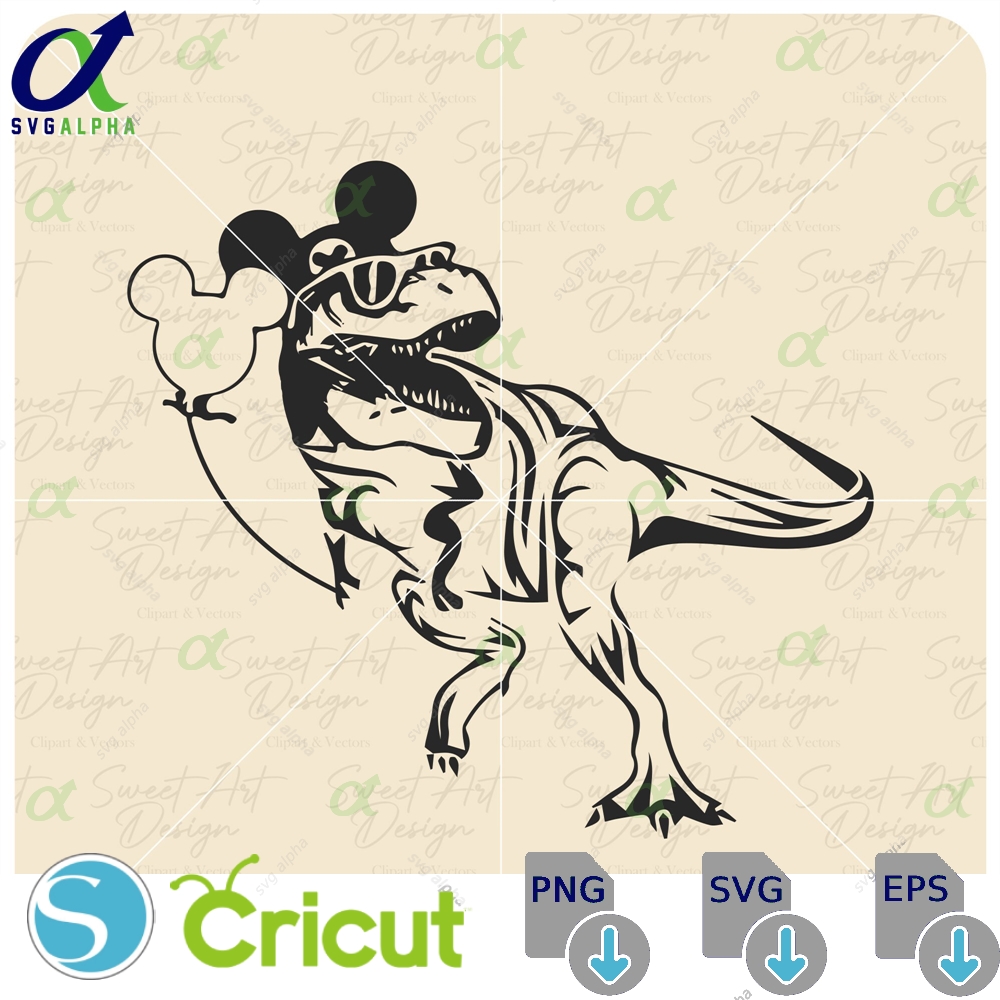 Trex Mouse Balloon Svg Family Trip Design Digital File