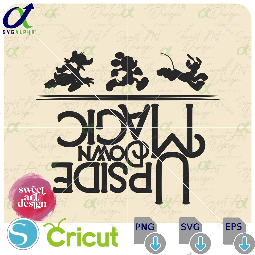 Upside Down Magic Svg 50th Anniversary Theme Park Magical Family Trip Customize Gift Vinyl Cut File Design