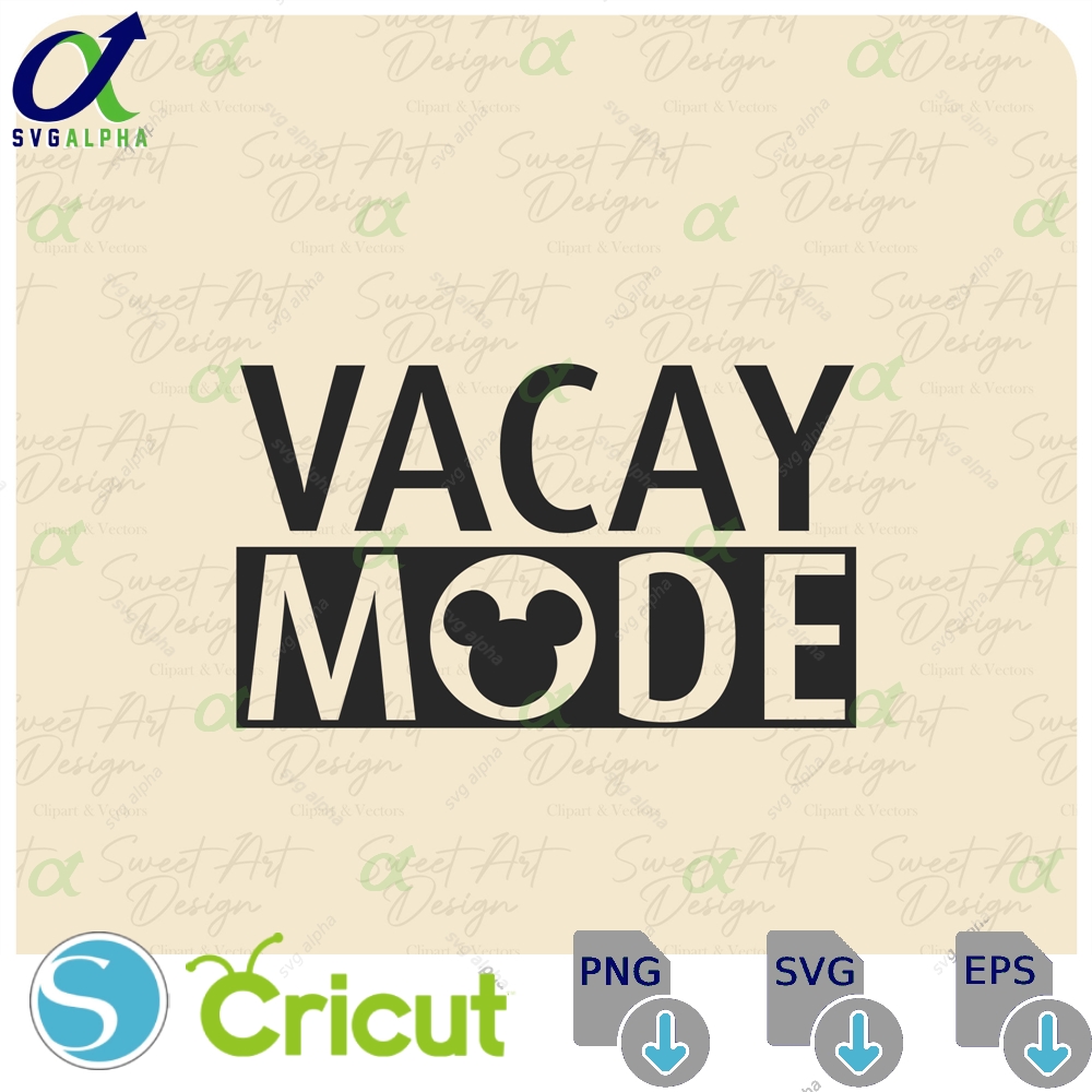 Vacay Mode Mouse Family Svg Vacation Cut File Digital
