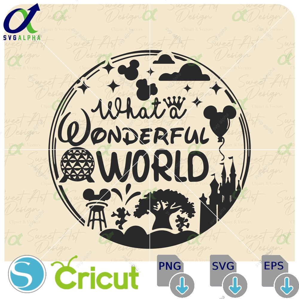 What A Wonderful World Svg Family Trip Vacation Customize Gift Vinyl Cut File Pdf Jpg Png Ai Printable Design Files