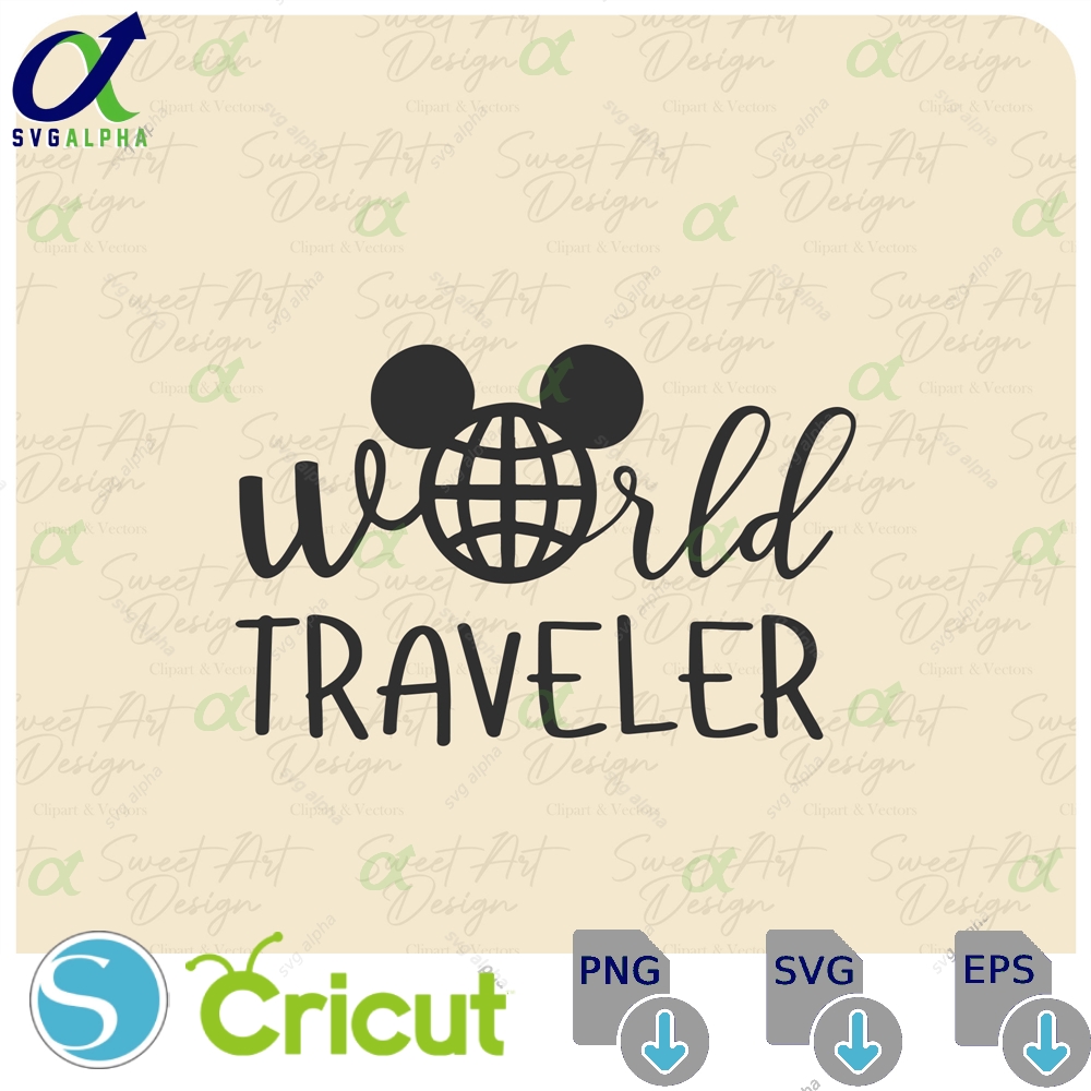 World Traveler Svg Florida Theme Park Family Trip Customize Gift Vinyl Cut File Pdf Jpg Png Ai Printable Design Fil