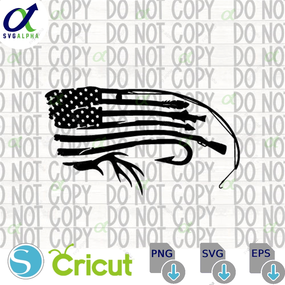 Fishing Flag Svg Hunting