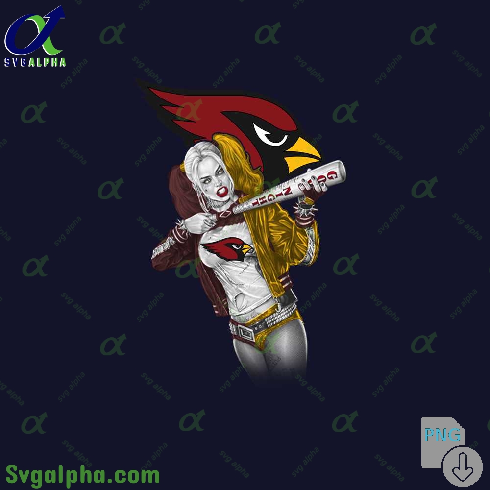 Cardinals Harley Quinn Bad Girl Fan Art Design Png File Download