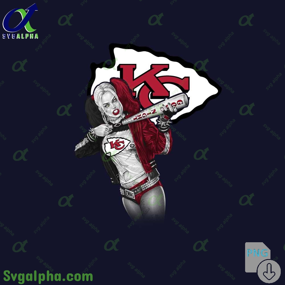 Chiefs Harley Quinn Bad Girl Fan Art Design Png File Download