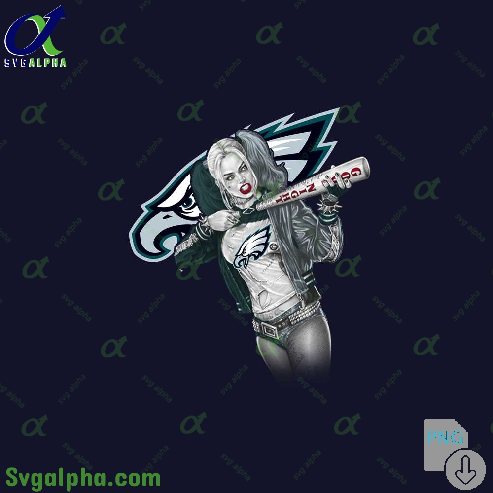 Eagles Harley Quinn Bad Girl Fan Art Design Png File Download