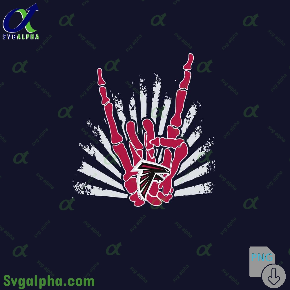Falcons Hand Rock N Roll Sign Png Digital Download Png
