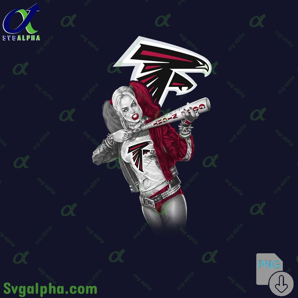 Falcons Harley Quinn Bad Girl Fan Art Design Png File Download