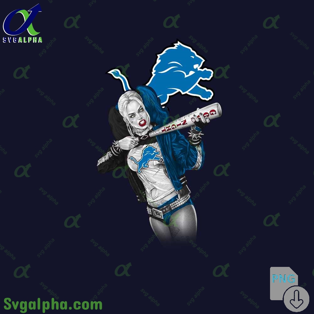 Lions Harley Quinn Bad Girl Fan Art Design Png File Download