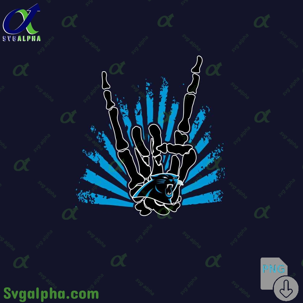 Panthers Hand Rock N Roll Sign Png Digital Download Png