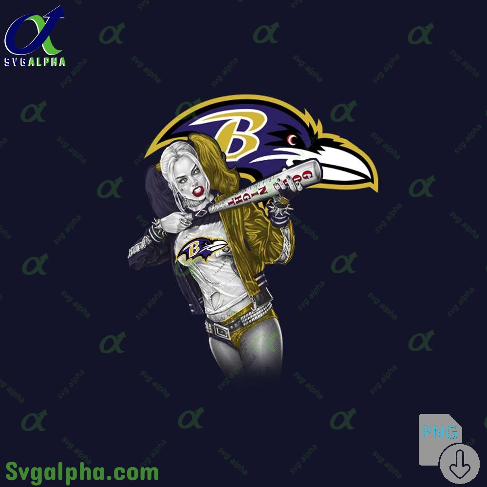 Ravens Harley Quinn Bad Girl Fan Art Design Png File Download