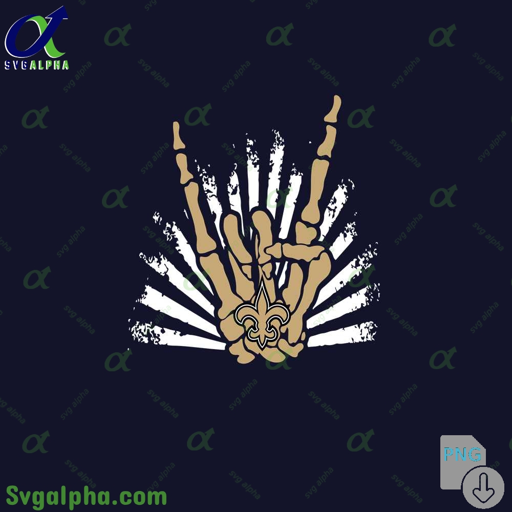 Saints Hand Rock N Roll Sign Png Digital Download Png
