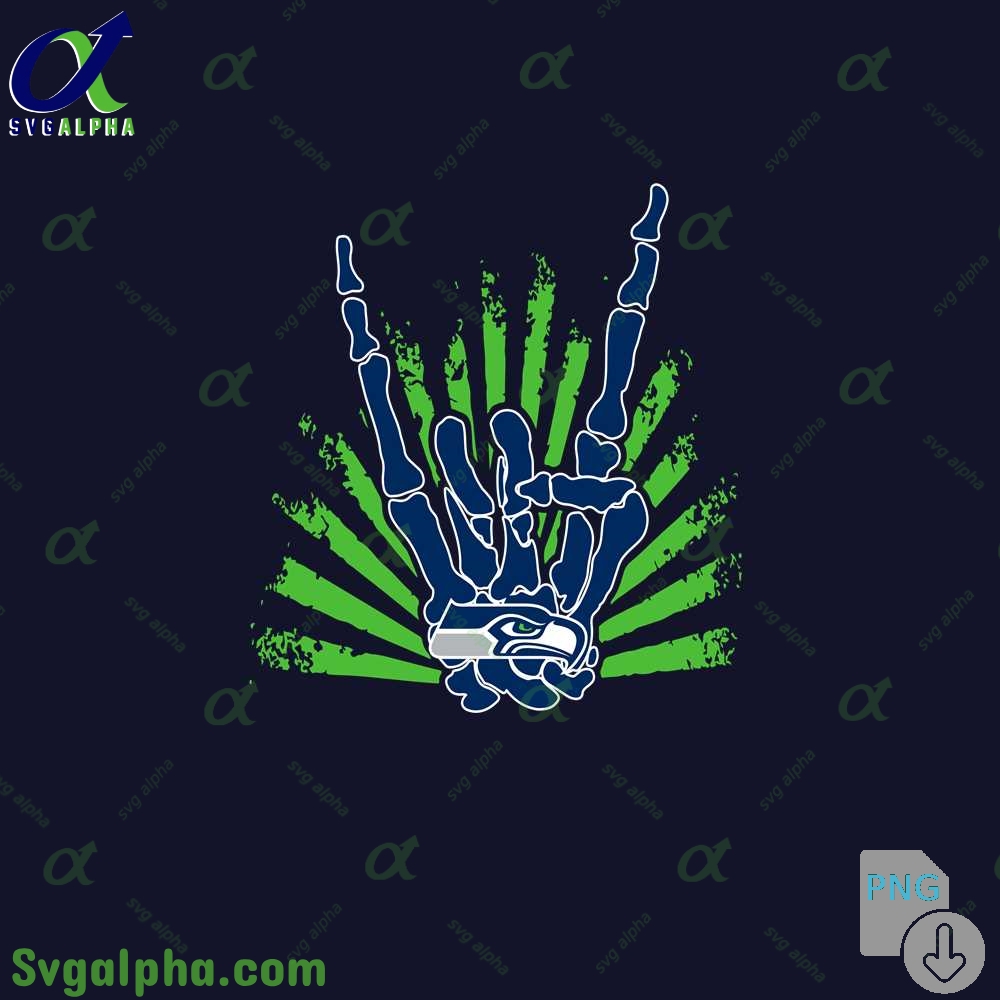 Seahawks Hand Rock N Roll Sign Png Digital Download Png