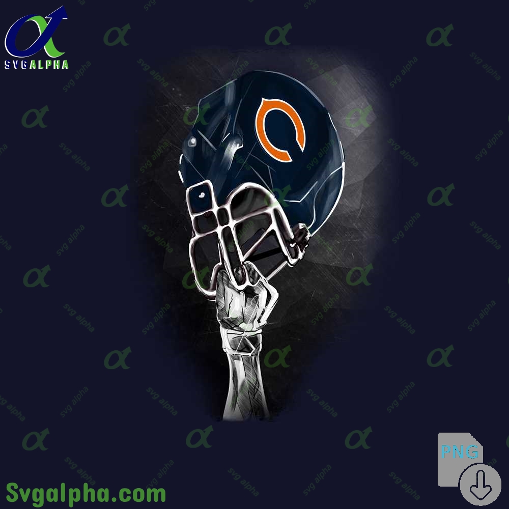 Stylized Bears Helmet Art Png Premium Graphic For Football Fans Png