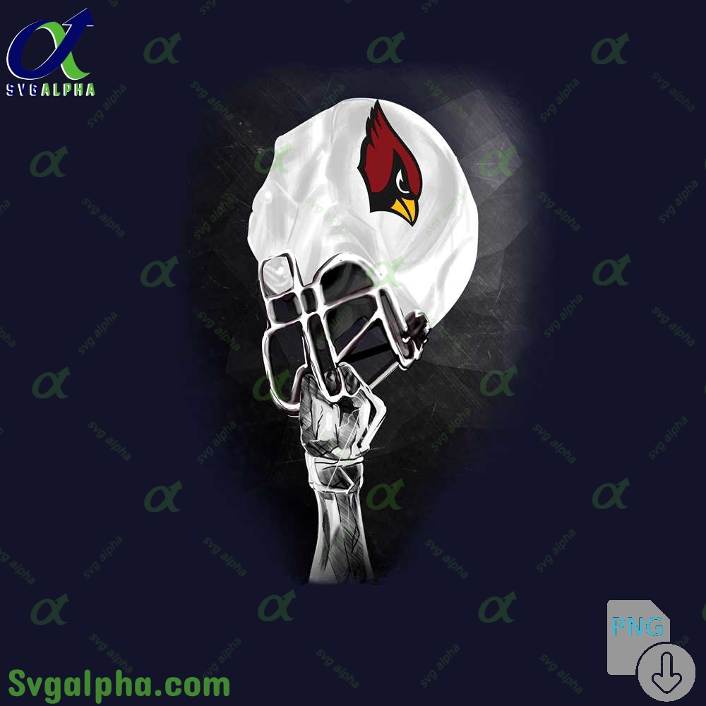 Stylized Cardinals Helmet Art Png Premium Graphic For Football Fans Png