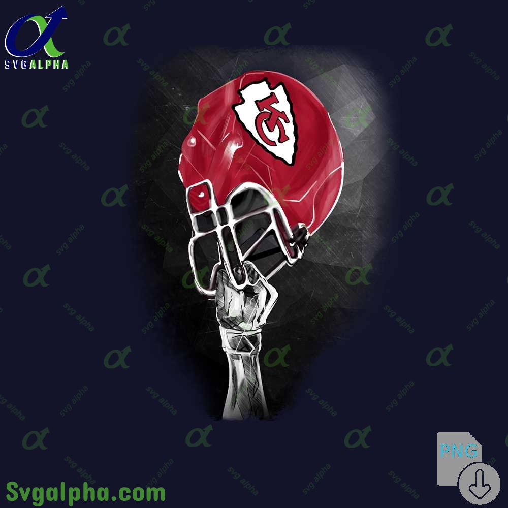 Stylized Chiefs Helmet Art Png Premium Graphic For Football Fans Png