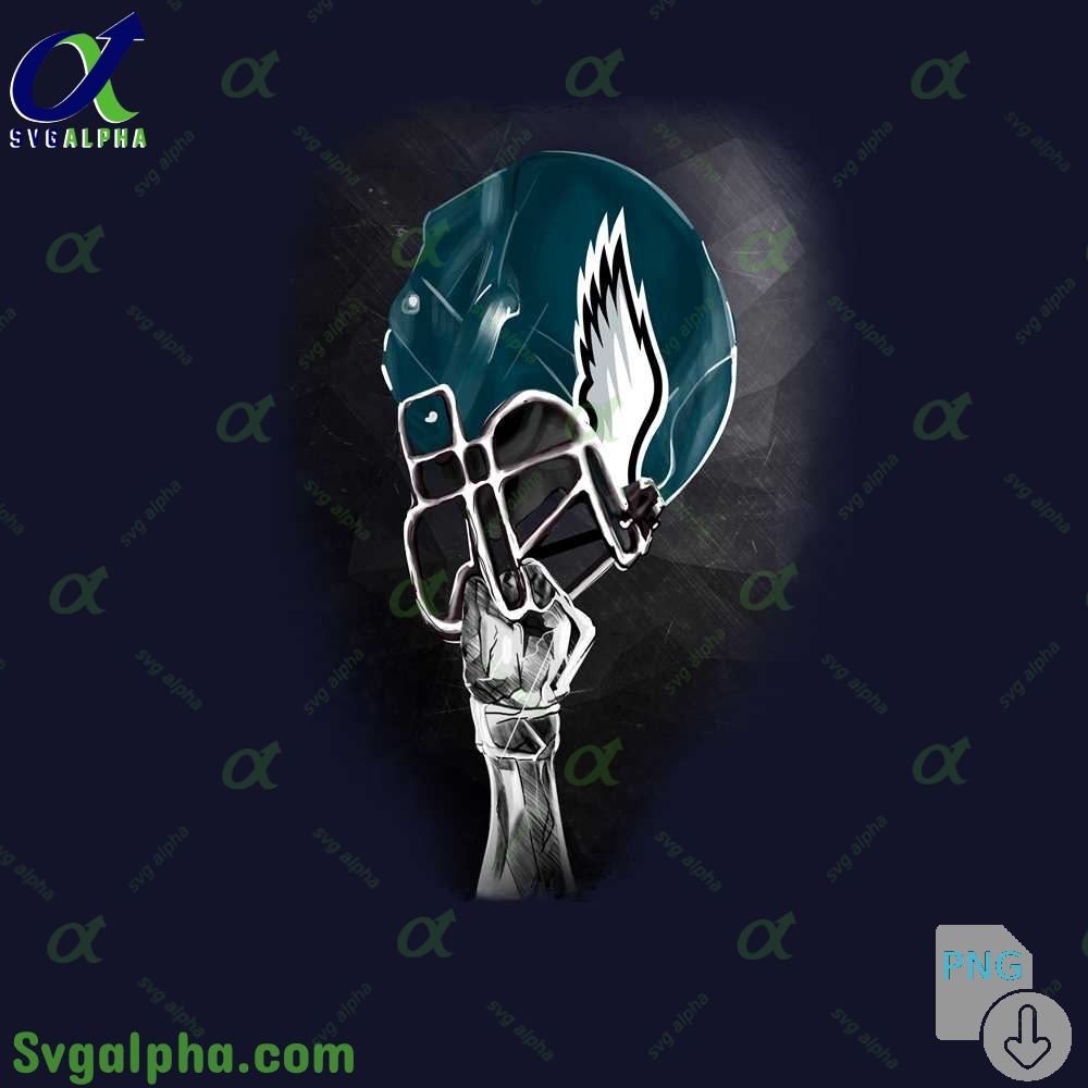 Stylized Eagles Helmet Art Png Premium Graphic For Football Fans Png