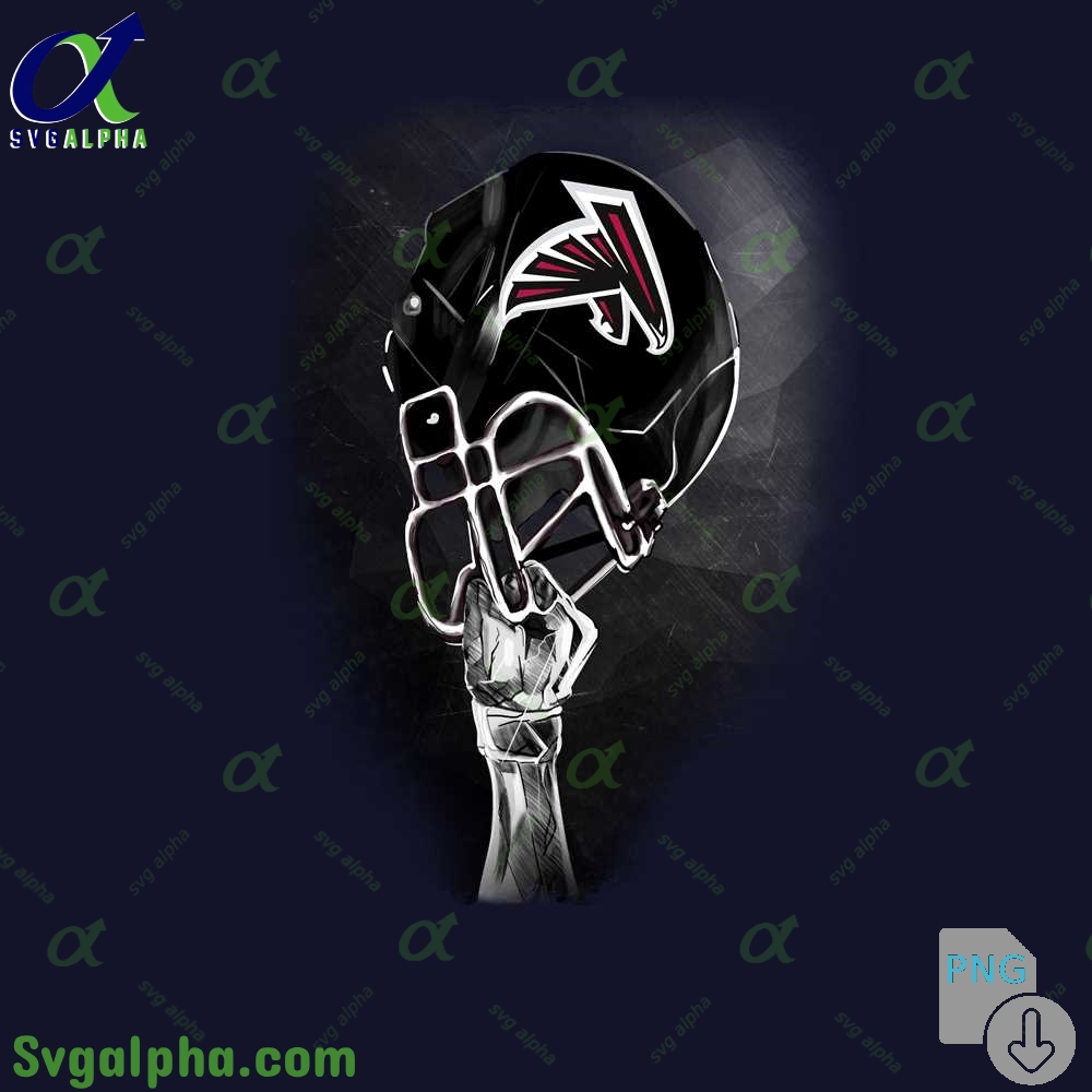 Stylized Falcons Helmet Art Png Premium Graphic For Football Fans Png