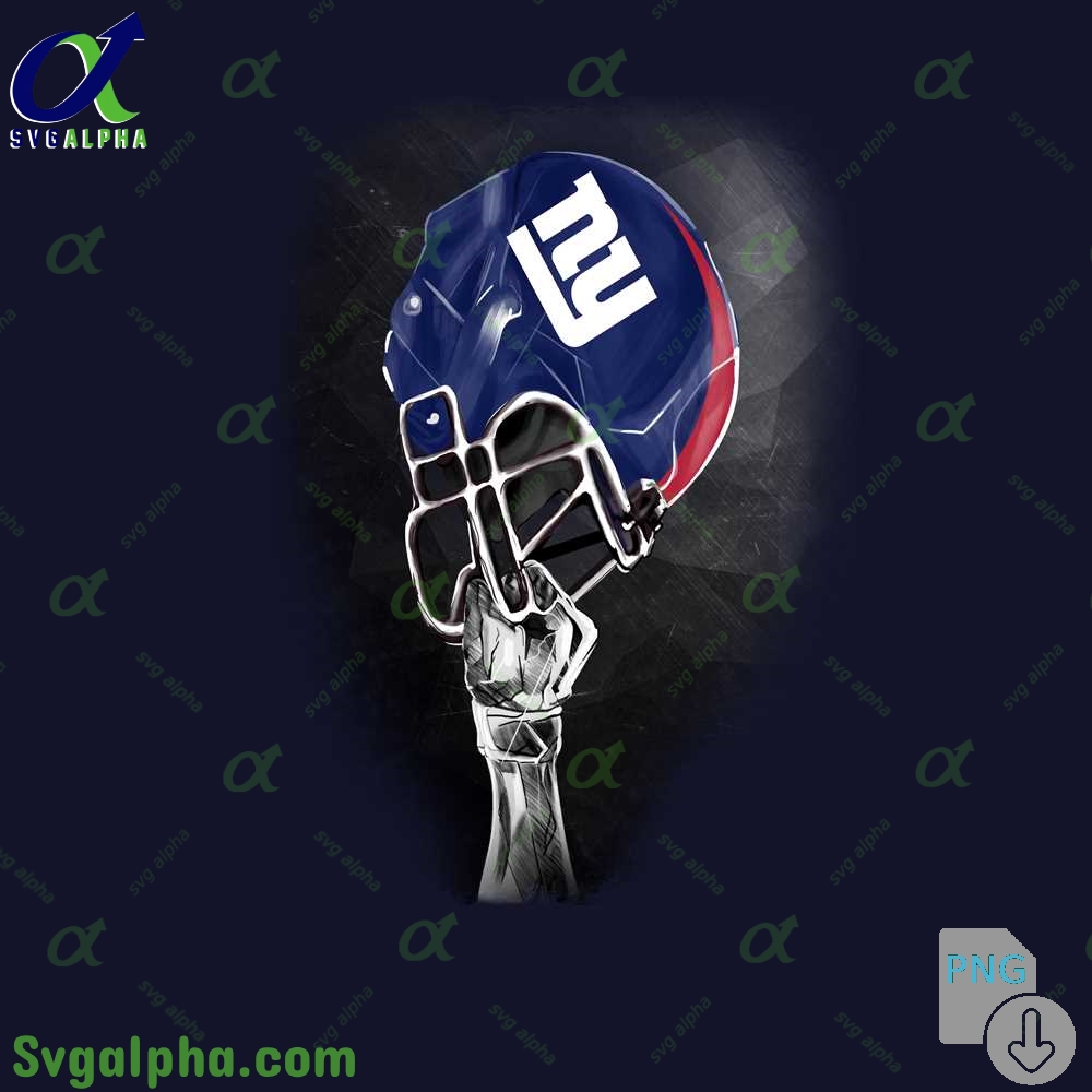 Stylized Giants Helmet Art Png Premium Graphic For Football Fans Png
