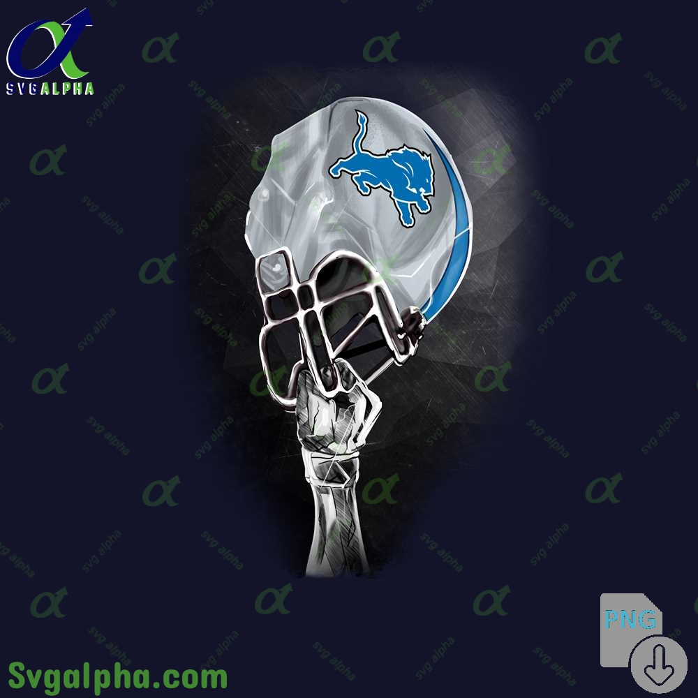 Stylized Lions Helmet Art Png Premium Graphic For Football Fans Png