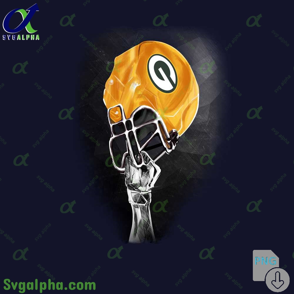 Stylized Packers Helmet Art Png Premium Graphic For Football Fans Png