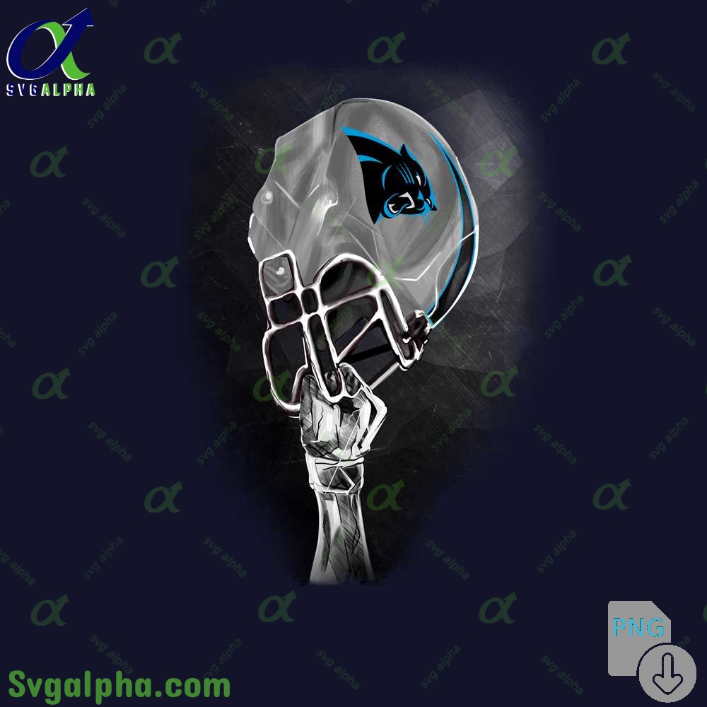 Stylized Panthers Helmet Art Png Premium Graphic For Football Fans Png