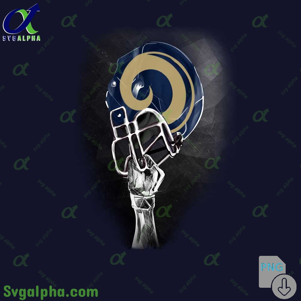 Stylized Rams Helmet Art Png Premium Graphic For Football Fans Png