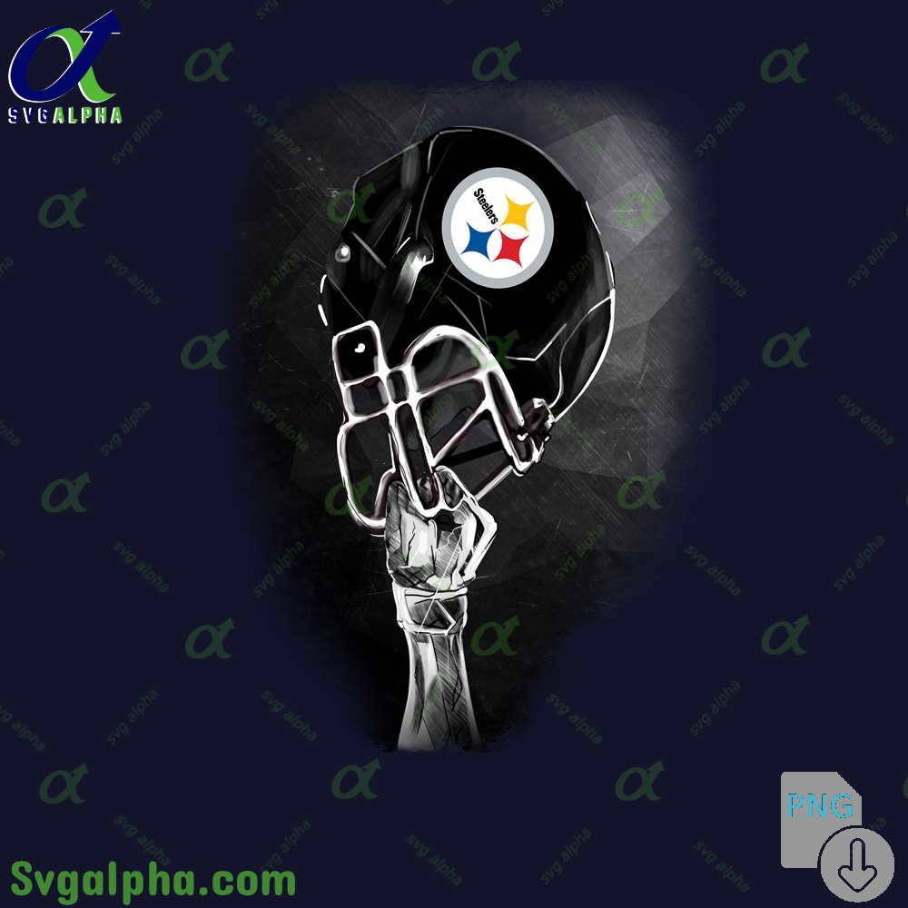 Stylized Steelers Helmet Art Png Premium Graphic For Football Fans Png