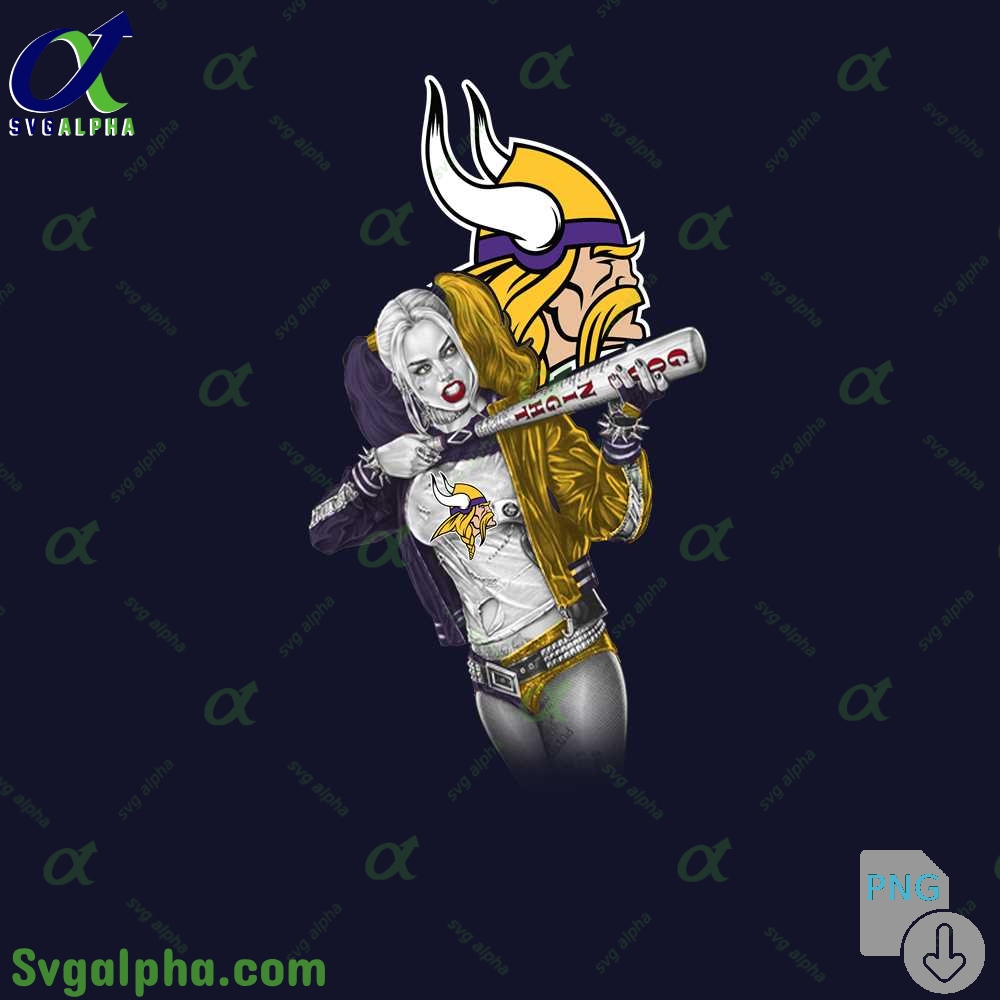 Vikings Harley Quinn Bad Girl Fan Art Design Png File Download