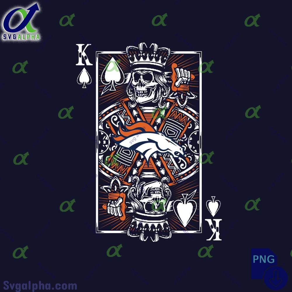 Broncos King Card Design Bold Edgy And Gameready Artwork Png