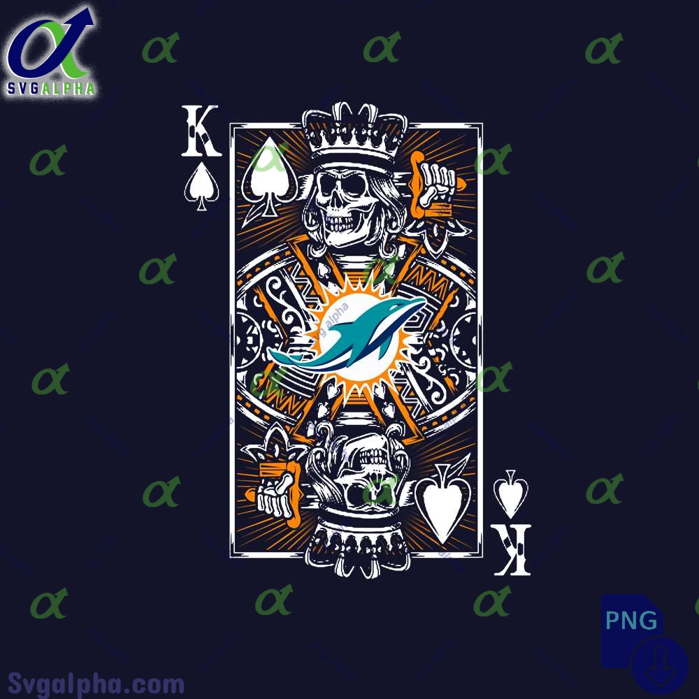Dolphins King Card Design Bold Edgy And Gameready Artwork Png