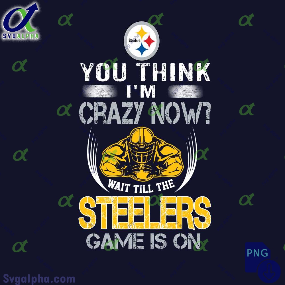 Funny Steelers Fan Png You Think Im Crazy Now Wait Till Game Is On Png