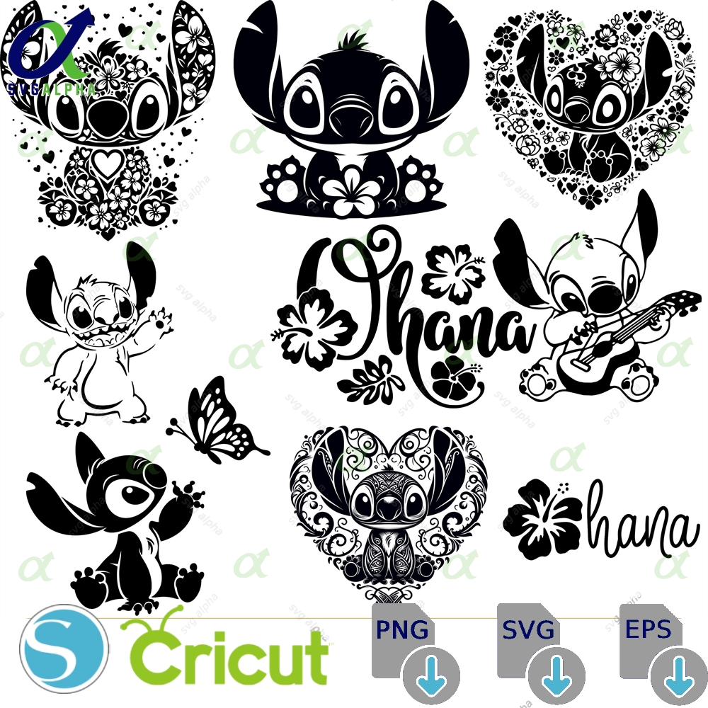 Blue Alien Svg Png Cartoon Clipart Cut Files For Cricut Silhouette Digital Download