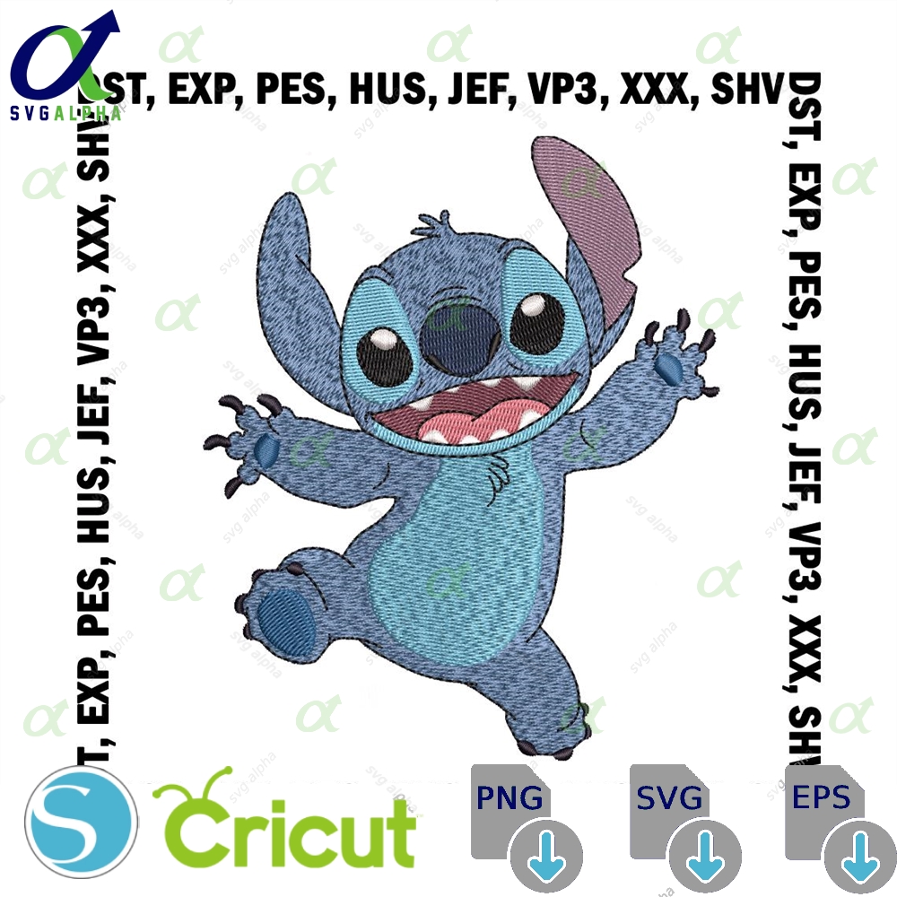 Cute Stitch Embroidery Design Lilo And Files Digital Download