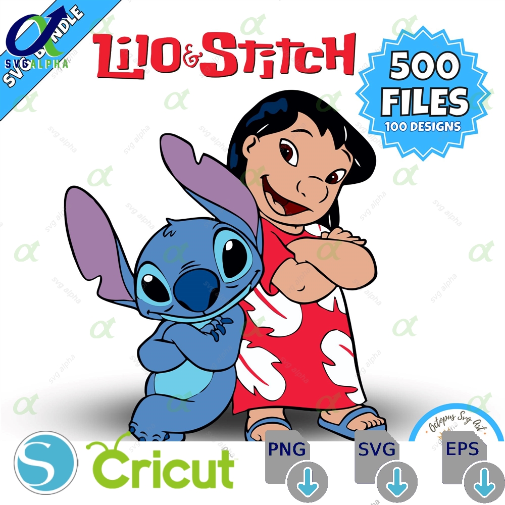 Lilo Stitch Svg Bundle 100 Designs Cut Files Digital Download