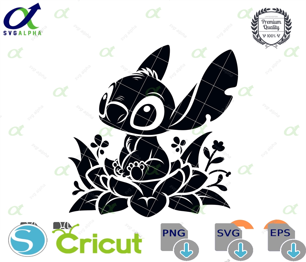 Lilo Stitch Svg Cartoon Character Clipart Digital Download