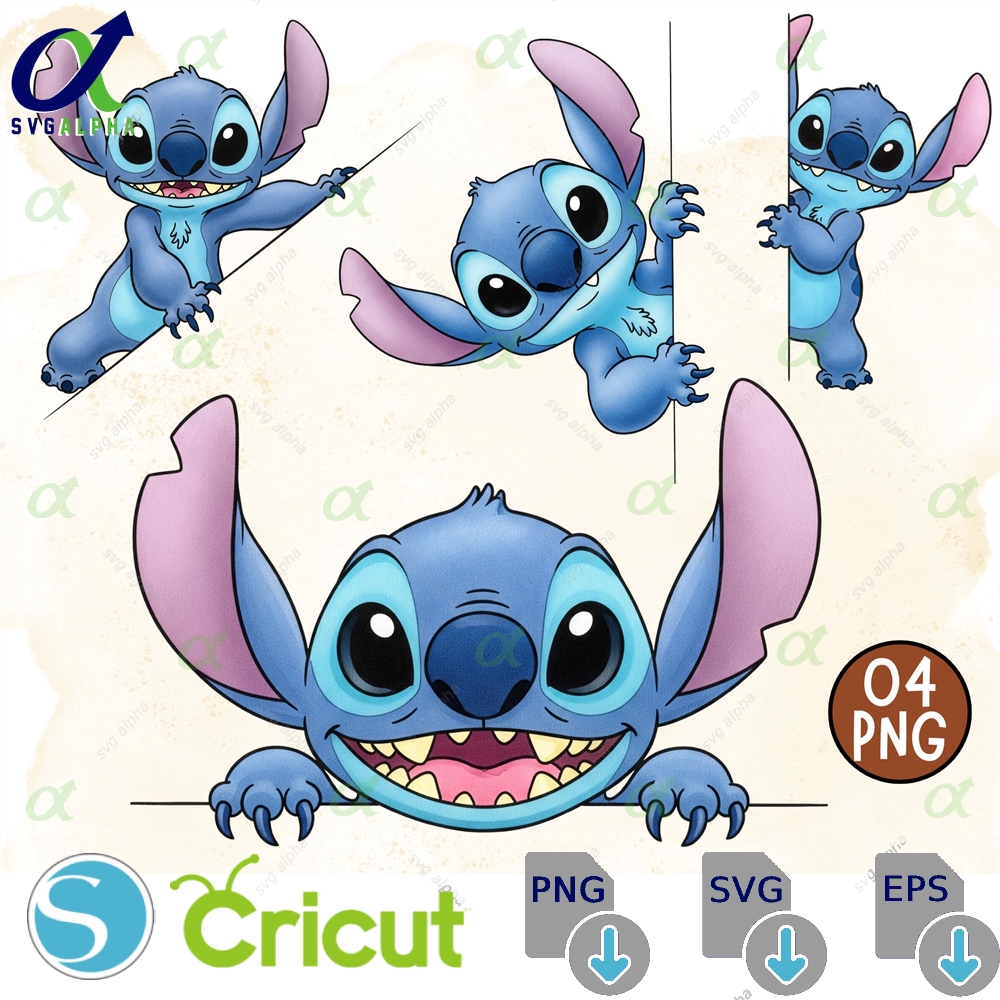 Stitch Peeking Watercolor Clipart 4 Png Cute Lilo And Peek Blue Allien Mode