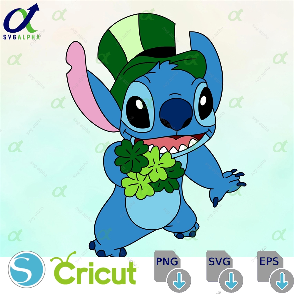 Stitch St Patrick S Day Clover Svg Patricks Lucky Vibes Couple Feeling