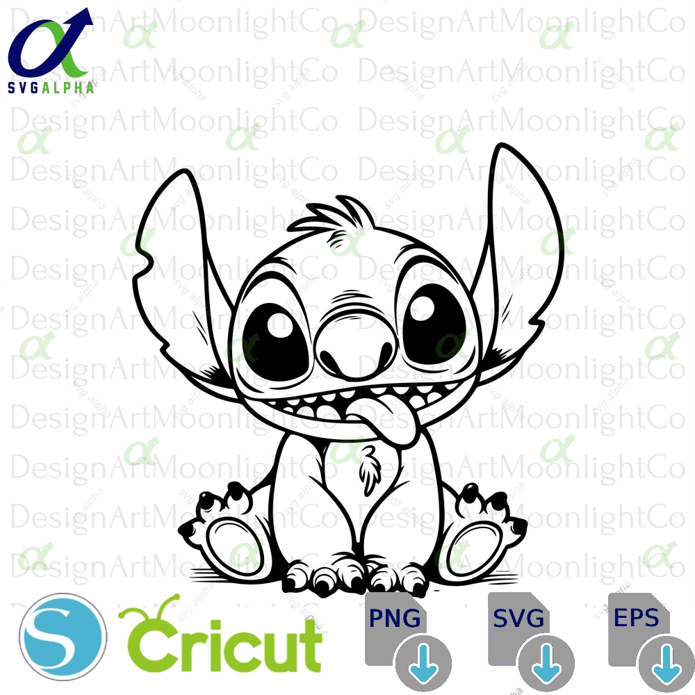 Stitch Svg Custom Cut Files For Cricut And Silhouette Png Instant Download Lilo Digital Ai