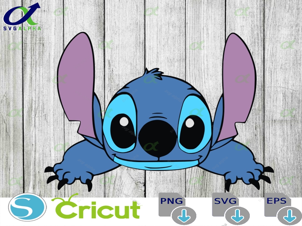 Stitch Svg Lilo And Stitch Svg Stitch Peeking Svg Digital Download Instant Download Svg Dxf Eps Png Files Included