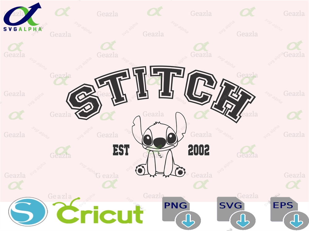 Stitch Svg Lilo And Vinyl Cut File For Cricut Printable Silhouette Jpg Digital Prints Pdf