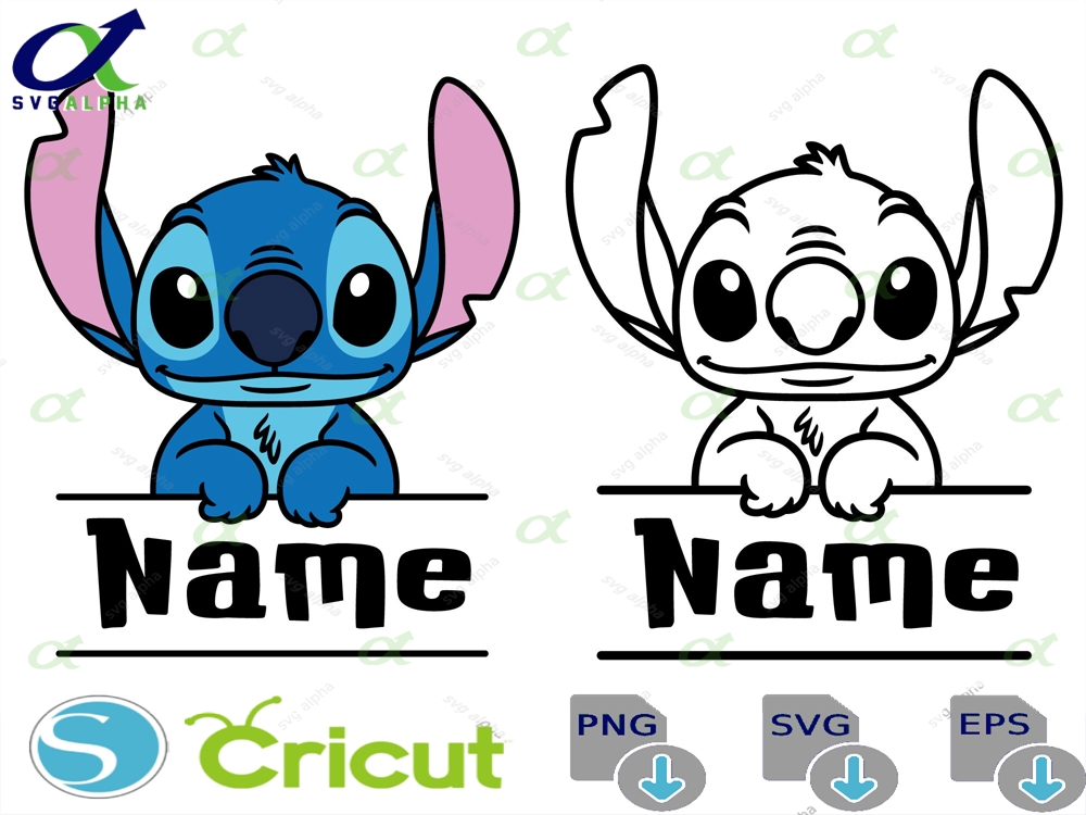 Stitch Svg Peeking Layered Cut Files For Cricut Png Instant Download Cod034
