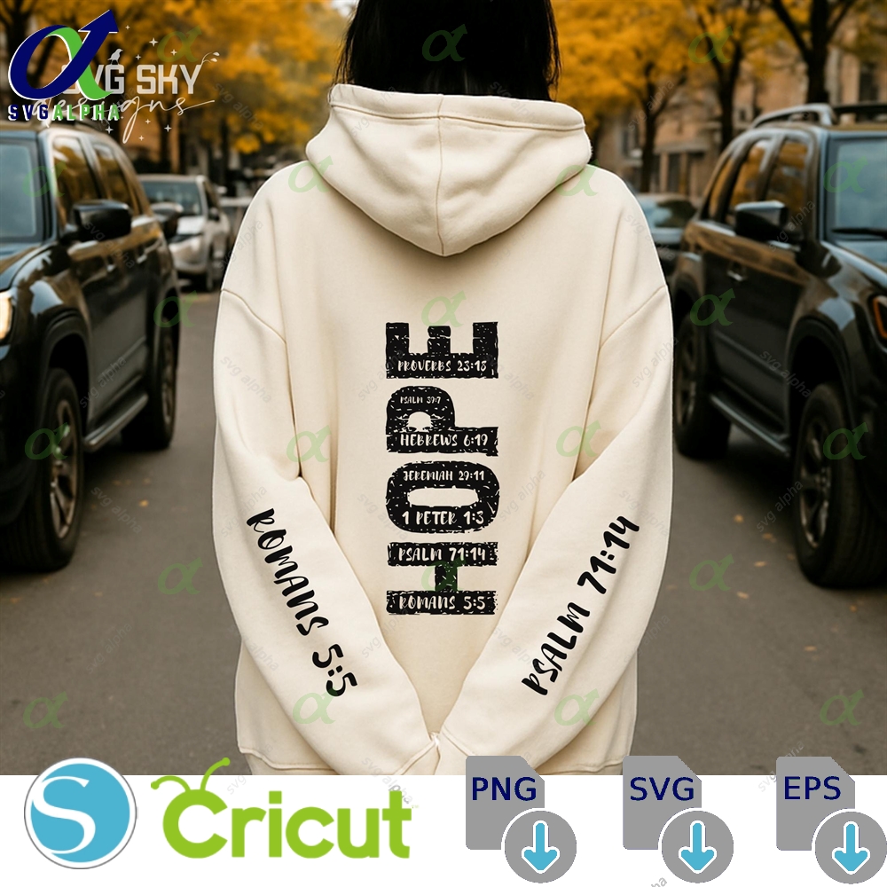 Hope Svg Png Pdf Christian Religious Jesus Bible Verses Faith Shirt Cut File Cricut Easter