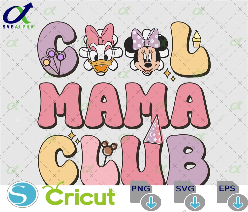 Cool Moms Club Svg Mouse Family Mother S Day Mom Shirt Vacay Mode Vacation Cartoon Gift