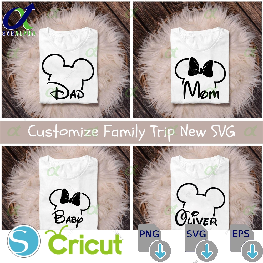 Custom Family Trip Svg Png Matching Designs Mom Dad Baby Mouse Personalized Gift Art Vacation 2025 Digital Download