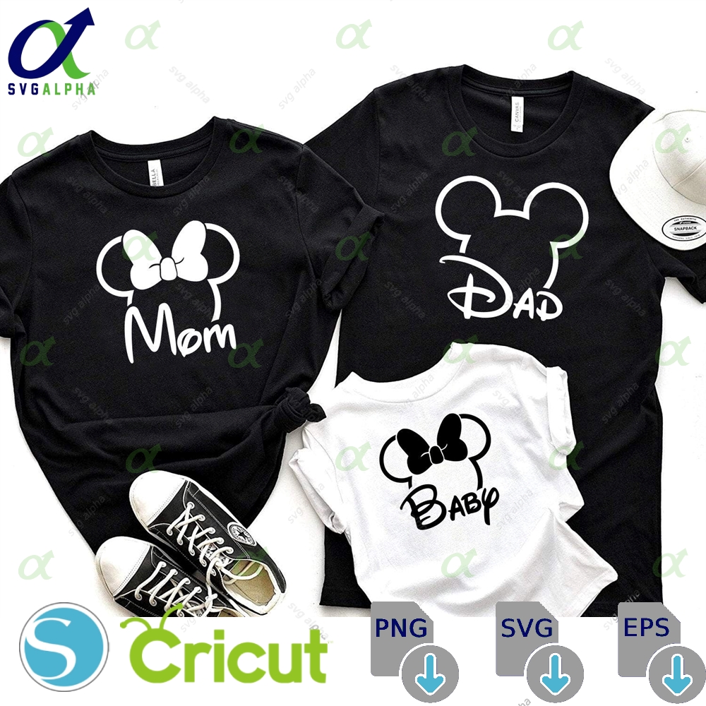 Customize Family Trip New Svg Mouse Mom Dad Baby Gift Vinyl Cut File Pdf Jpg Png Ai Printable Design