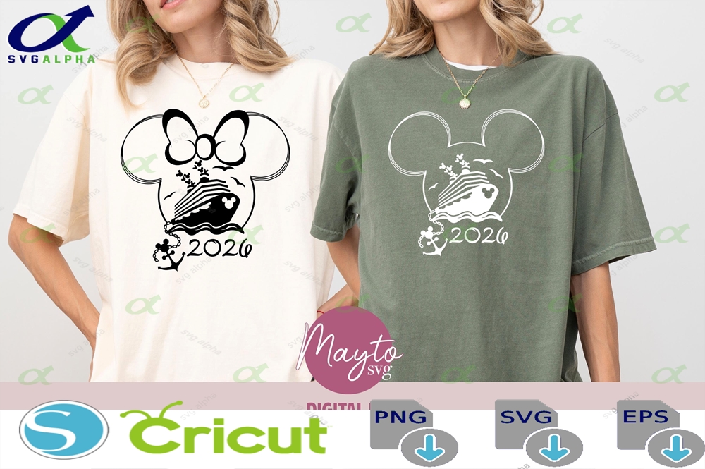 Disney Cruise 2026 Svg Family Shirt Mickey Vacation Trip Cricut File Minnie Png