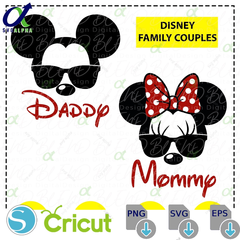 Disney Family Svg Mickey Daddy Minnie Mommy Svgfamily Matching Shirt Mouse Png Cricut File Clipart