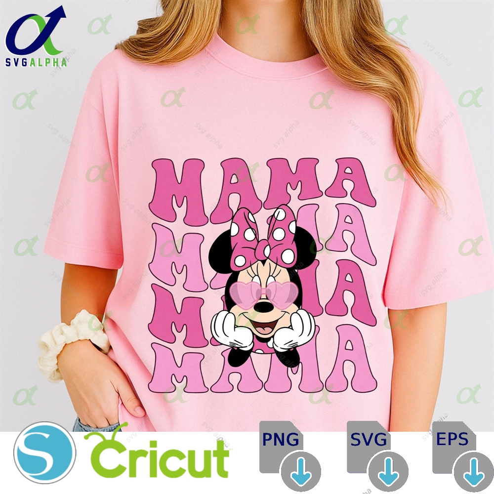 Disney Mama Png Minnie Mom Mommy Birthday Family Trip Tee Instant Download 300 Dpi