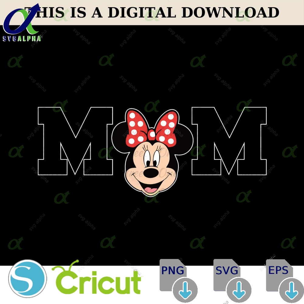 Disney Mom Svg Png Cute Cartoon Mama Clipart Minnie Mouse Magical Castle Design Vintage Characters Digital Download For Shirt