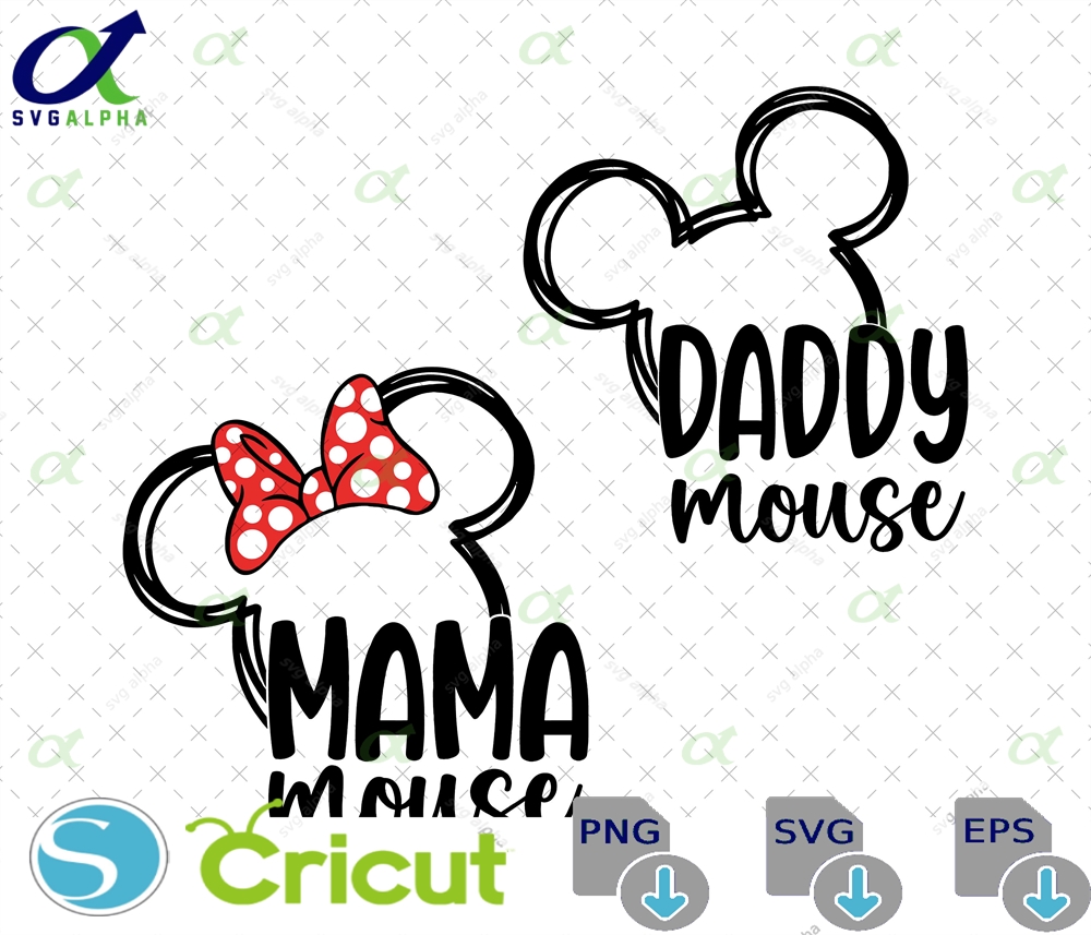 Mama Daddy Mouse Svg Dad Mom Png Mother S Day Father Happy Life Mommy